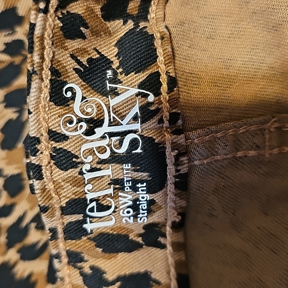 Nwt Terra & Sky 26W Leopard Straight Leg - Picture 10 of 10
